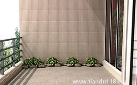 陽臺是貼墻磚還是刷白2