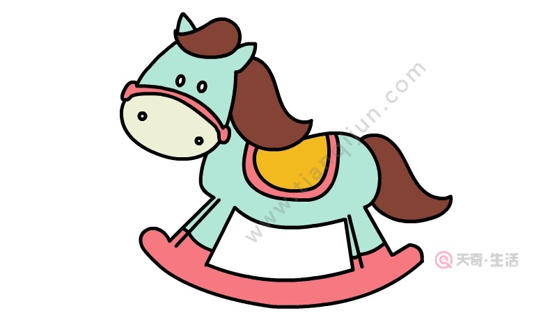 兒童木馬簡(jiǎn)筆畫(huà)教程 兒童木馬簡(jiǎn)筆畫(huà)步驟(圖1) 兒童木馬簡(jiǎn)筆畫(huà)教程